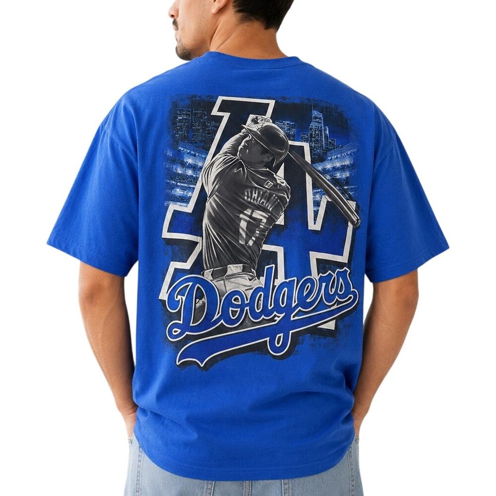 Shohei Ohtani Dodgers Champions Blue Tee XL Spectra USA